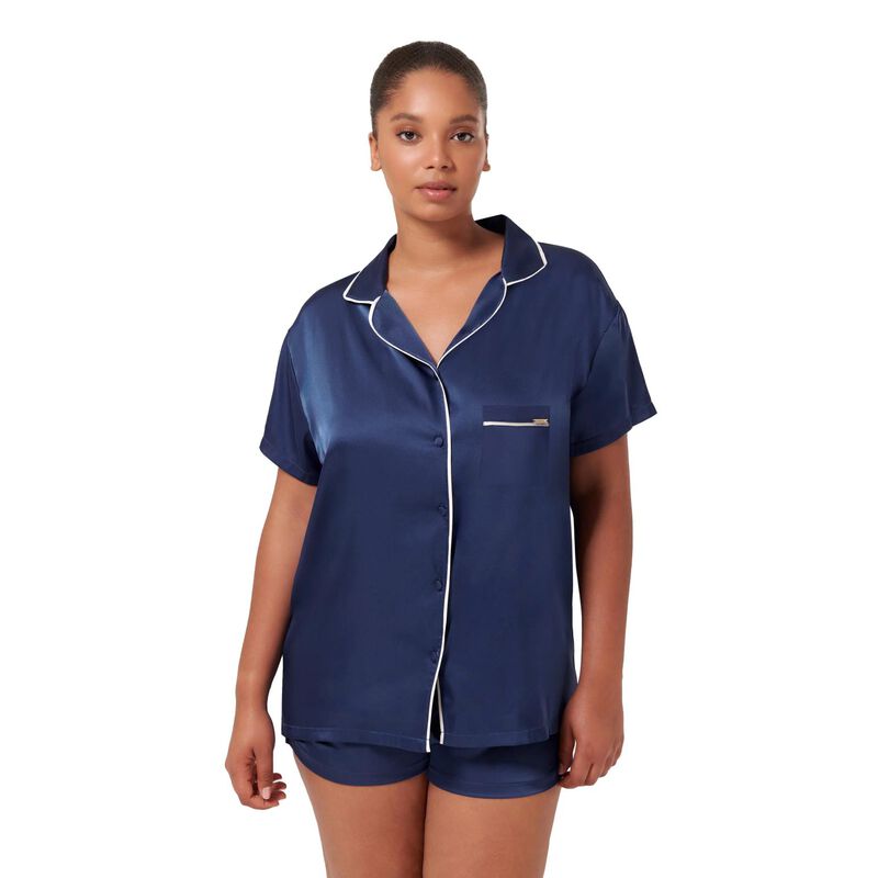 Bluebella Abigail Luxury Satin Short Pyjama Set image number 0